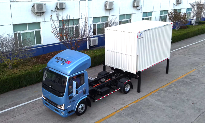 4分钟换厢+5年省百万，潍柴蓝擎甩厢车物流降本神器来了！